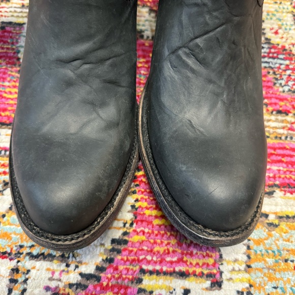 Lane Plain Jane Bootie Shorty Distressed Black New - Picture 8 of 12